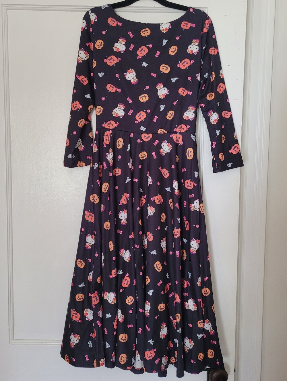 Unique Vintage Hello Kitty Halloween Treats Nicole Swing Dress, Small - Picture 3 of 5